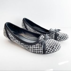 Seychelles Tweed Bow Kitten Heel Ballet Flat Size 7.5